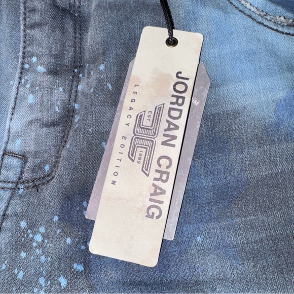 Jordan Craig Blue Distressed Jean Shorts - Picture 2 of 7